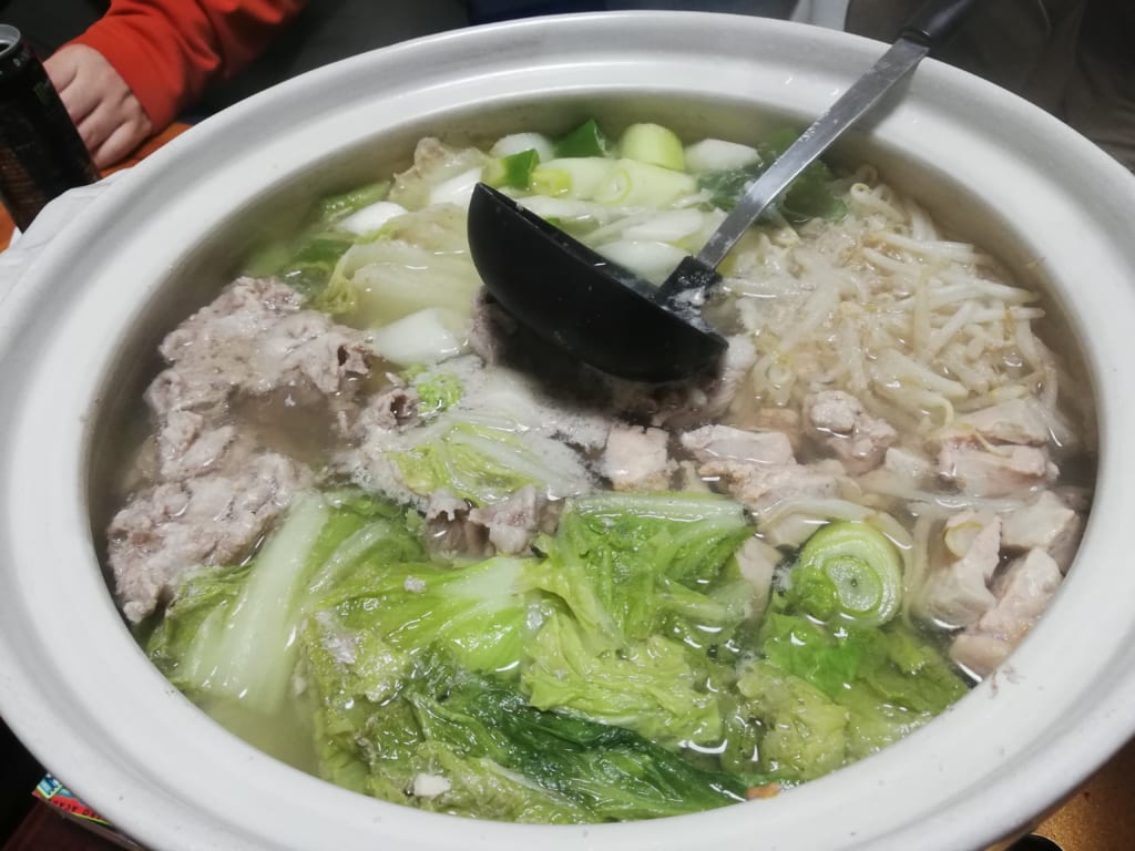 あん肝と豚と白菜の鍋 by モンモンさん